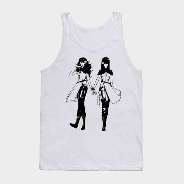 Weathered Devola/Popola Nier Automata Tank Top by TortillaChief